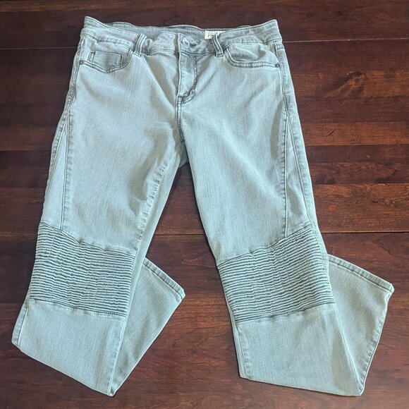 pistola Denim - Pistola Anthropologie Womens Sz 29 Military Green Moto Jeans Skinny Biker Ribbed